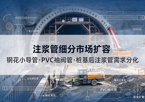 鄂温克注浆管细分市场扩容，隧道钢花小导管、PVC 袖阀管、桩基后注浆管需求分化